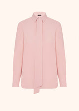 Kiton chemise en pure fibre de viscose biologique couleur rose poudré pour femme.