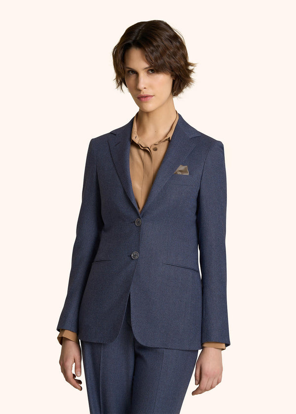 BLAZER À BOUTONNAGE SIMPLE EN LAINE ET CACHEMIRE