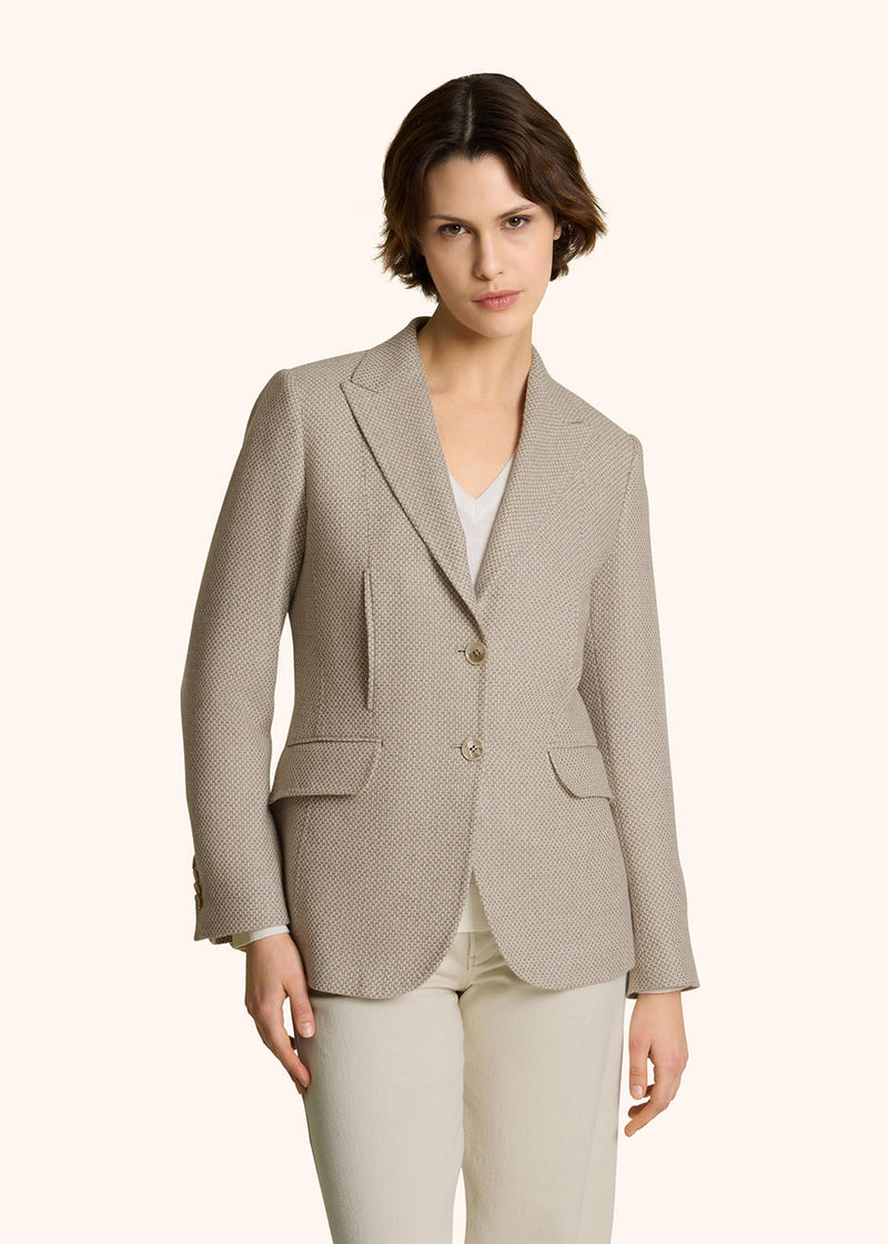 BLAZER À BOUTONNAGE SIMPLE EN LAINE ET CACHEMIRE