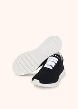 Kiton sneakers modèle « fit » en maille de cachemire de couleur noire pour femme.
