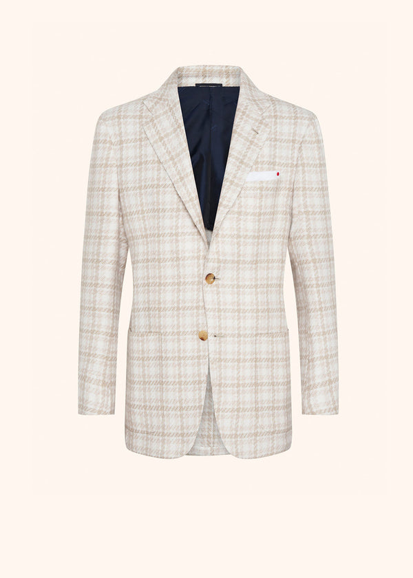 Kiton veste à boutonnage simple avec motif overcheck pour homme.