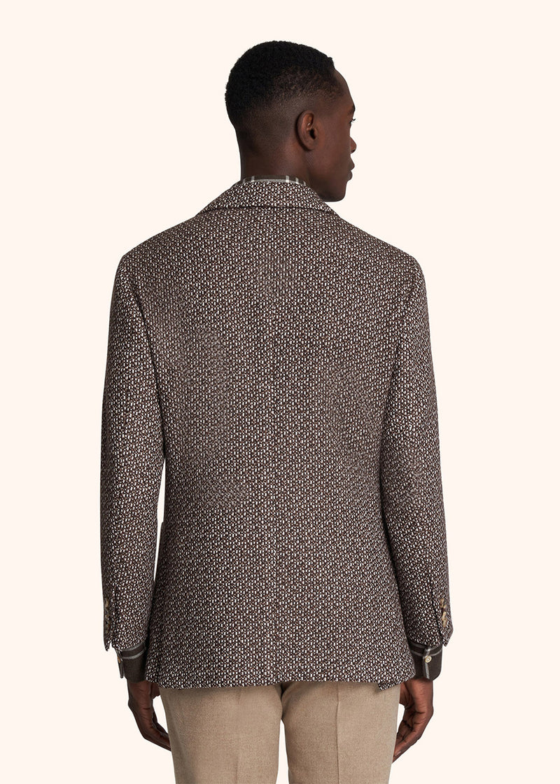 Kiton veste à boutonnage simple effet maille pour homme.