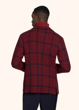 Kiton veste à boutonnage simple effet maille avec motifs à carreaux pour homme.