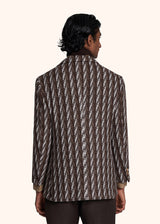 Kiton veste à boutonnage simple réalisée dans un prestigieux fil de cachemire composé de quatre fils dans les tons de marron pour homme.