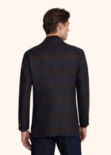 Kiton veste à boutonnage simple avec motif overcheck pour homme.