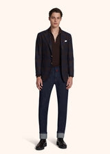 Kiton veste à boutonnage simple avec motif overcheck pour homme.