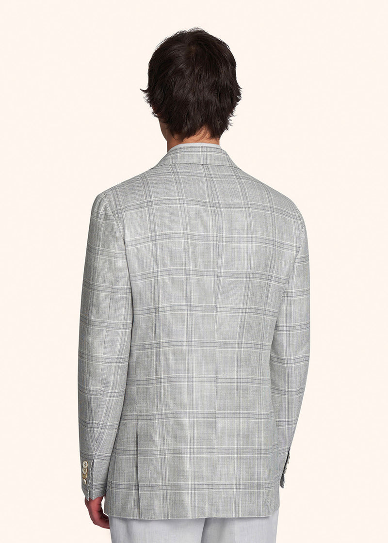 Kiton veste à boutonnage simple à carreaux confectionnée dans un luxueux mélange de cachemire pour homme.