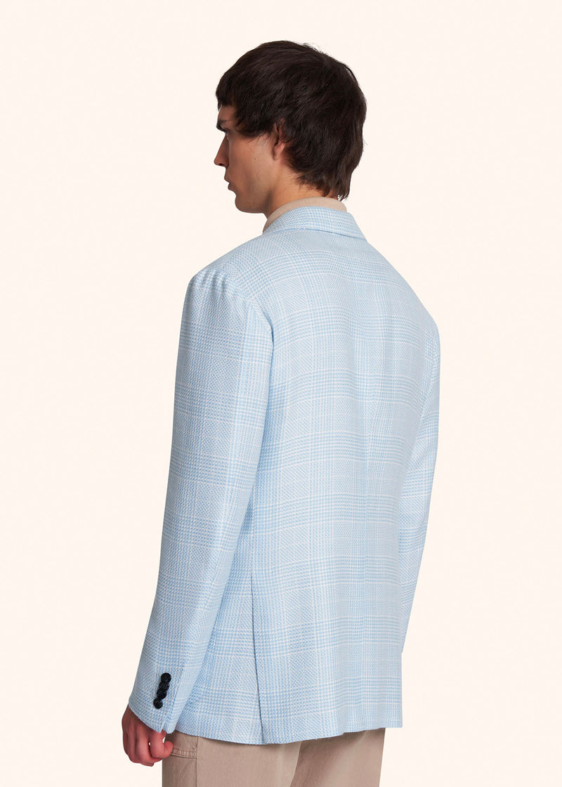 Kiton veste à boutonnage simple avec motif prince-de-galles pour homme.