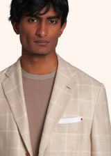 Kiton veste à boutonnage simple à carreaux pour homme.