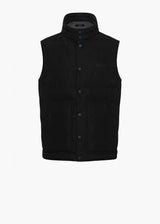 Kiton gilet en fibre de nylon noir.