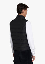 Kiton gilet en fibre de nylon noir.