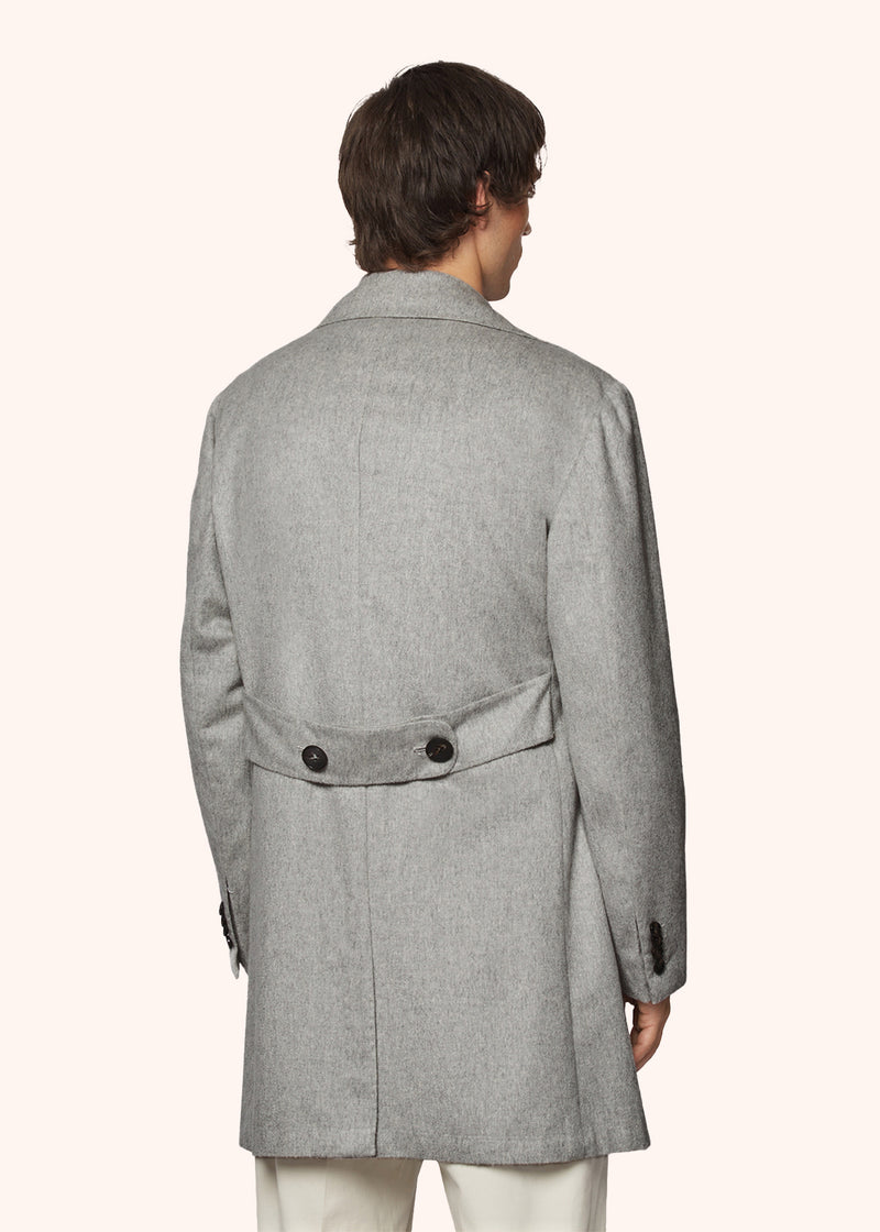 MANTEAU À DOUBLE BOUTONNAGE EN CACHEMIRE PEIGNÉ