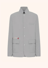 Kiton veste grise en soie technique japonaise avec membrane respirante pour homme.