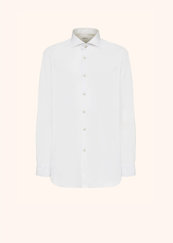 Kiton chemise blanche en coton mélangé pour homme.