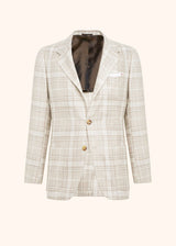 Kiton veste à boutonnage simple avec motif tartan pour homme.