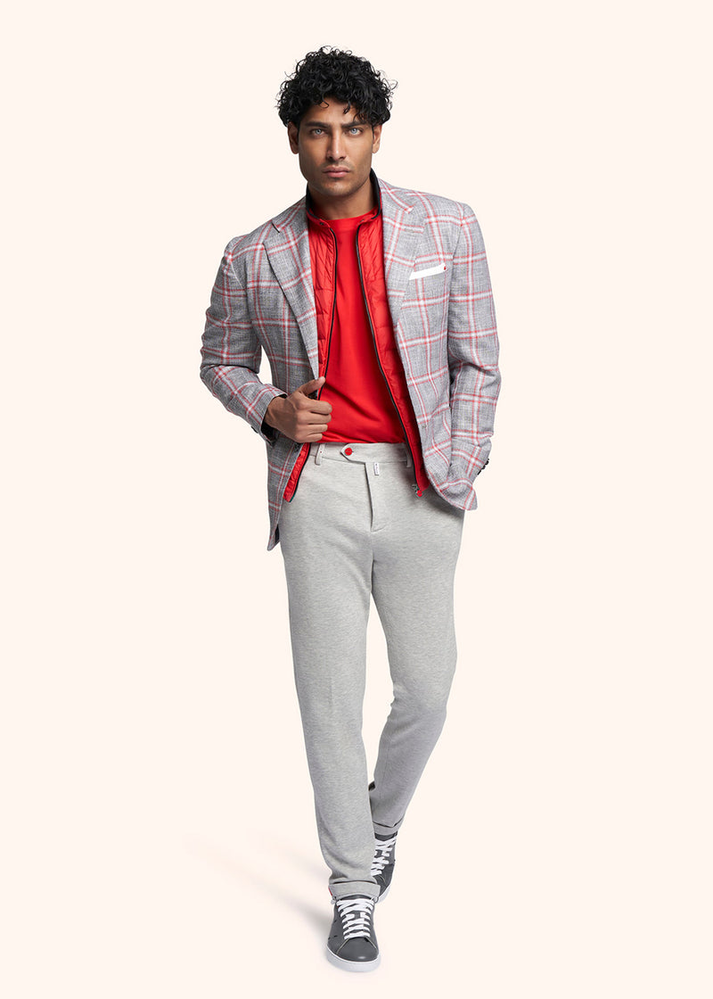 Kiton veste à boutonnage simple avec motif à carreaux pour homme.