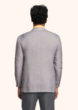 Kiton veste à boutonnage simple grise pour homme.